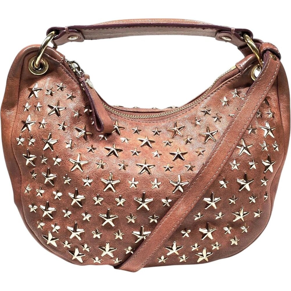 (EH) Jimmy Choo Crossbody Bag Brown Leather